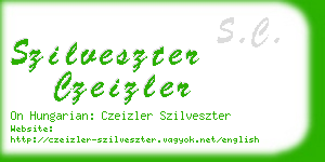 szilveszter czeizler business card